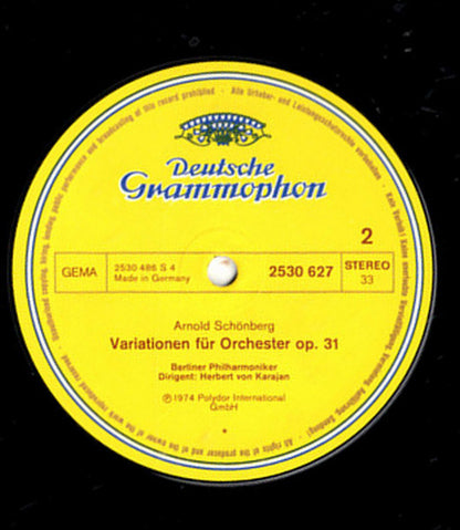 Arnold Schoenberg – Berliner Philharmoniker, Herbert von Karajan : Verklärte Nacht = Transfigured Night – Variationen Für Orchester Op 31 (LP)