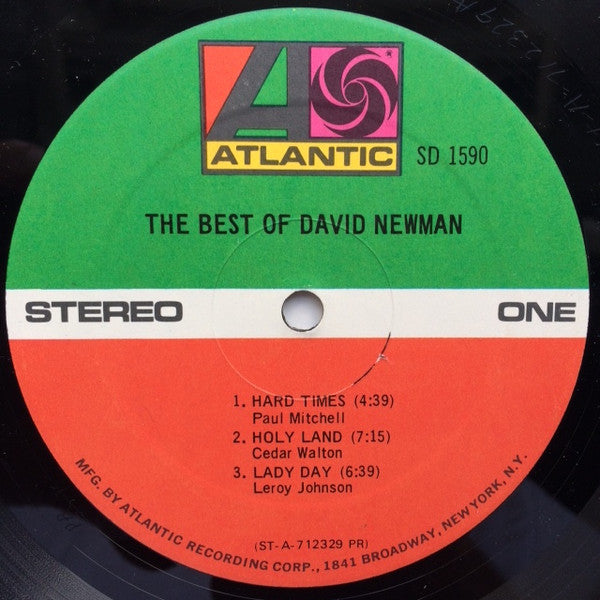 David "Fathead" Newman : The Best Of David Newman (LP, Comp, PR)