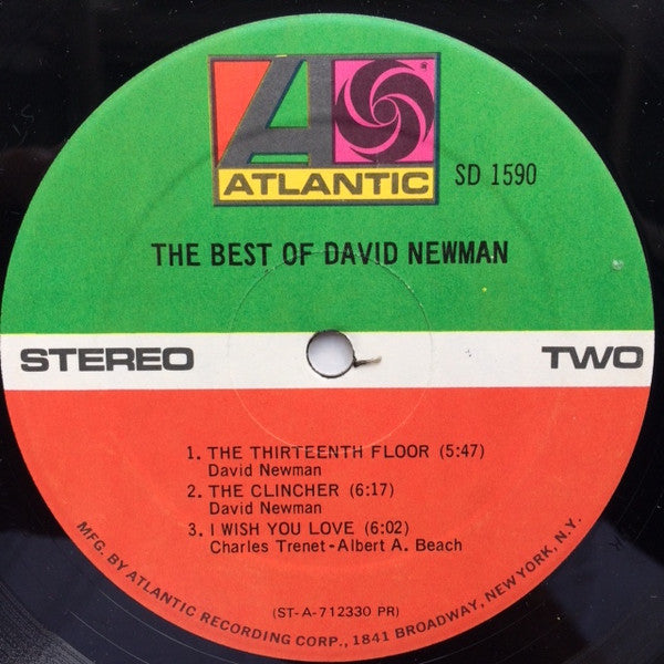 David "Fathead" Newman : The Best Of David Newman (LP, Comp, PR)