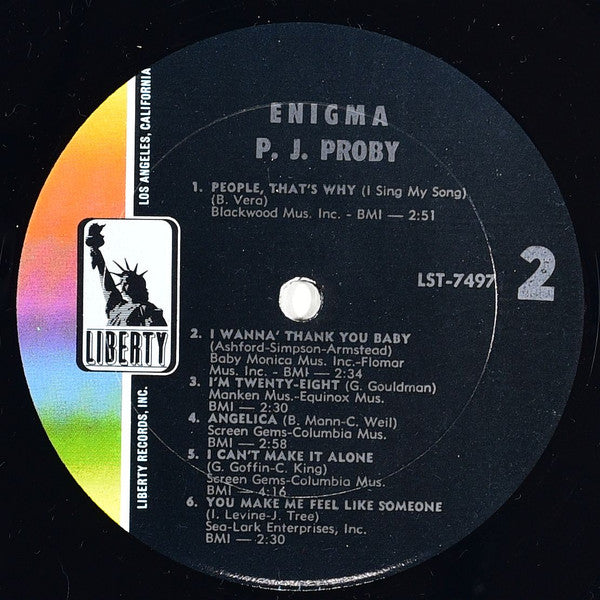 P.J. Proby : Enigma (LP, Album)