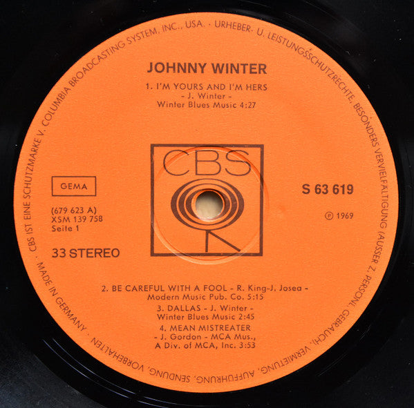 Johnny Winter : Johnny Winter (LP, Album)