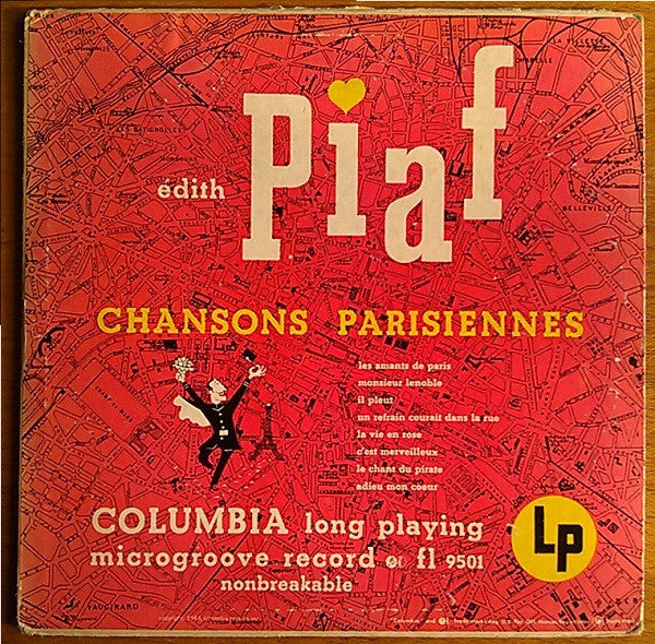 Edith Piaf : Chansons Parisiennes (10", Album, Mono)