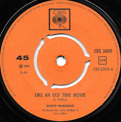 Scott McKenzie : Like An Old Time Movie (7", Single)