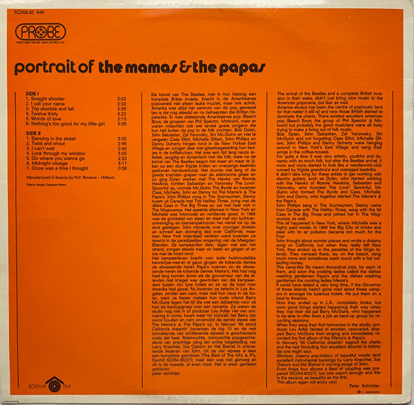 The Mamas & The Papas : Portrait Of The Mamas & The Papas (LP, Comp)