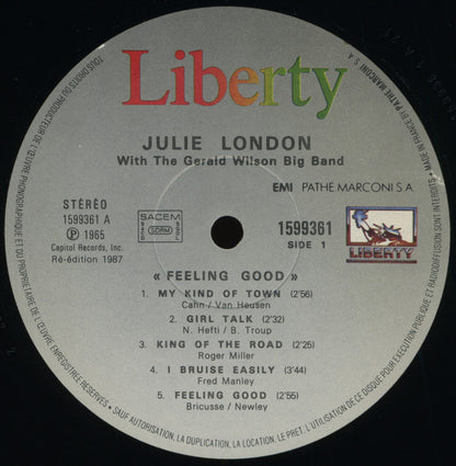 Julie London With The Gerald Wilson Big Band : Feeling Good (LP, Album, RE)