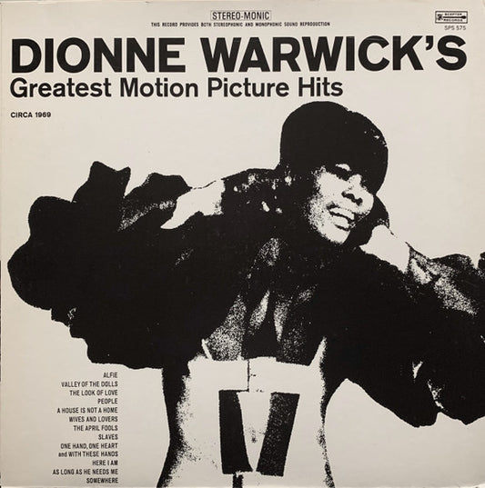 Dionne Warwick : Dionne Warwick's Greatest Motion Picture Hits (LP, Album, Comp, Club, Uni)