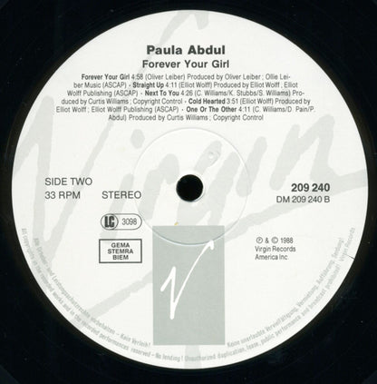 Paula Abdul : Forever Your Girl (LP, Album)