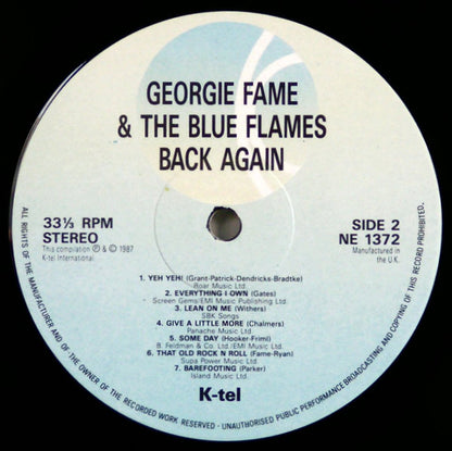 Georgie Fame & The Blue Flames : Back Again (LP, Album)