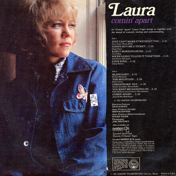 Laura Yager : Comin' Apart (LP, Album, Quad, Gat)