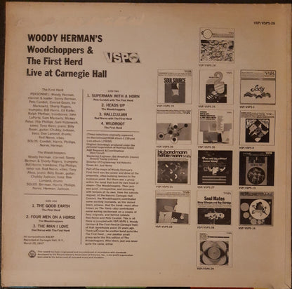 Woody Herman And His Woodchoppers & Woody Herman & The Herd : Live At Carnegie Hall (LP, Comp)