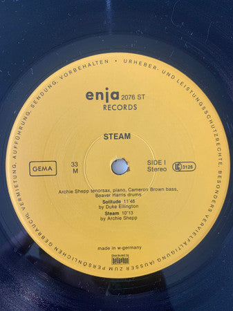 Archie Shepp : Steam (LP, Album)
