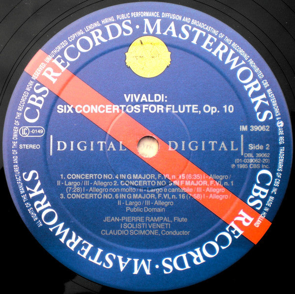 Antonio Vivaldi - Jean-Pierre Rampal, I Solisti Veneti, Claudio Scimone : 6 Concerti, Op. 10 (LP, Album)