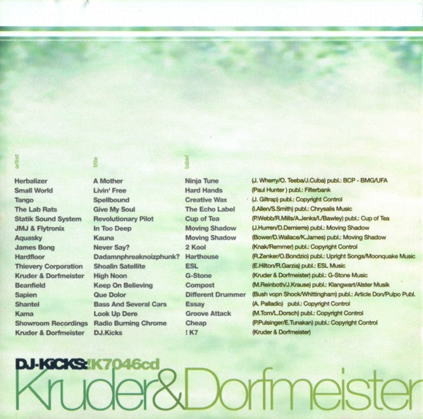 Kruder & Dorfmeister : DJ-Kicks: (CD, Mixed)