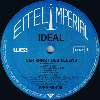 Ideal (3) : Der Ernst Des Lebens (LP, Album, (G))