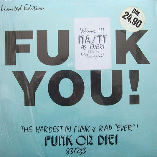 D.C.C.+T. / Supafly (3) : Funk You! Volume 3 (12", Ltd, Blu)