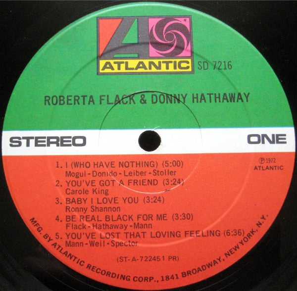 Roberta Flack & Donny Hathaway : Roberta Flack & Donny Hathaway (LP, Album, PR )