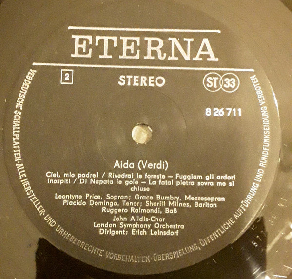 Giuseppe Verdi, Placido Domingo, Leontyne Price, Sherrill Milnes : Aida - Opernquerschnitt (LP, Album, Comp, RP)