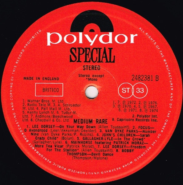 Various : Medium Rare (LP, Comp)