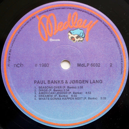 Paul Banks & Jørgen Lang Med Michael Friis Og Martin Andersen : Paul Banks & Jørgen Lang (LP, Album)