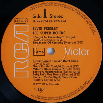 Elvis Presley : 100 Super Rocks (Box, Comp + 7xLP, Comp, Ora)