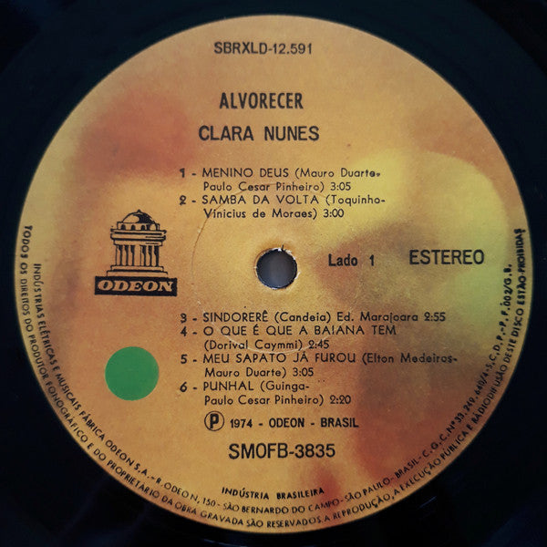 Clara Nunes : Alvorecer (LP, Album)