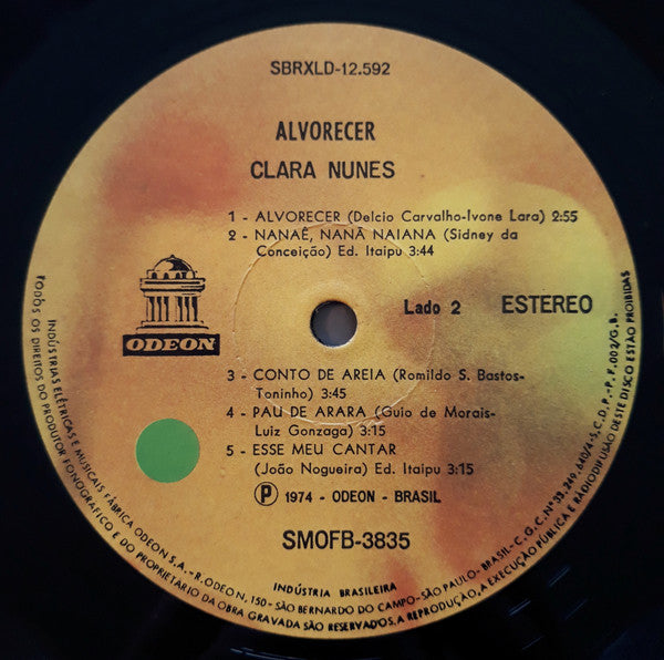 Clara Nunes : Alvorecer (LP, Album)