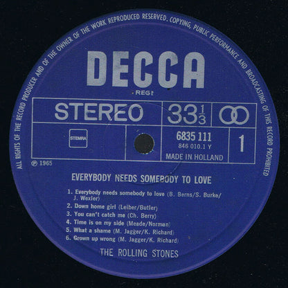The Rolling Stones : Everybody Needs Somebody To Love (LP, Album, RE)