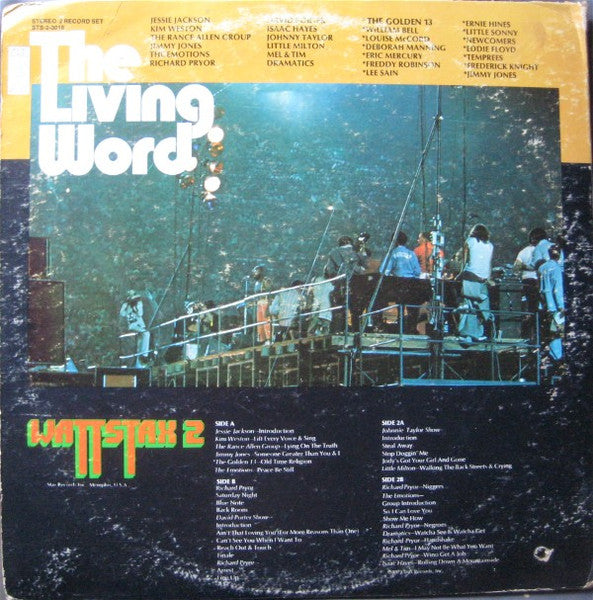 Various : The Living Word - Wattstax 2 (2xLP, Album, Mon)