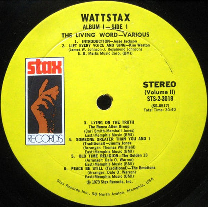 Various : The Living Word - Wattstax 2 (2xLP, Album, Mon)