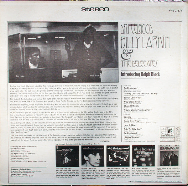 Billy Larkin And The Delegates Introducing Ralph Black : Dr. Feelgood (LP, Album)