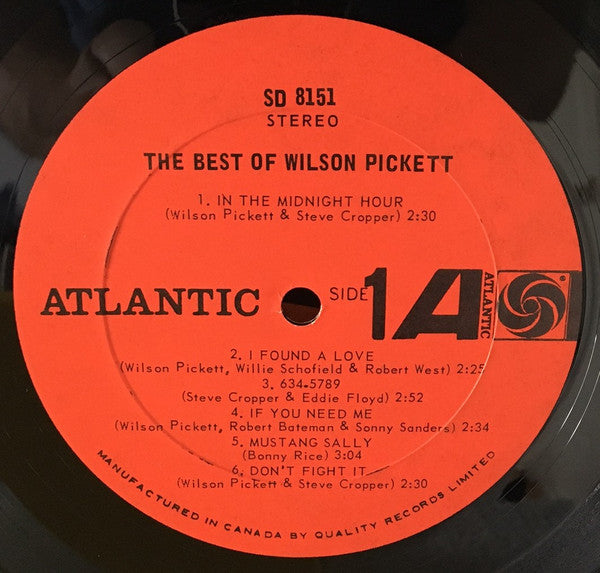 Wilson Pickett : The Best Of Wilson Pickett (LP, Comp)