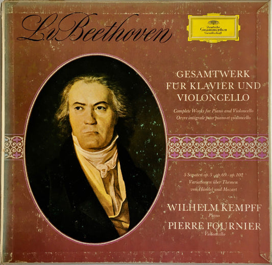 Ludwig van Beethoven, Wilhelm Kempff, Pierre Fournier : Gesamtwerk Für Klavier Und Violoncello (3xLP + Box, RE)