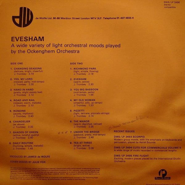 Jack Trombey, The Ockenghem Orchestra : Evesham (LP)