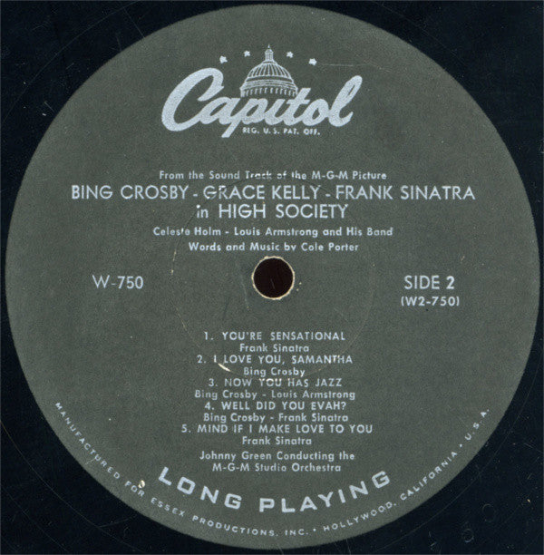 Bing Crosby - Grace Kelly - Frank Sinatra : High Society (Sound Track) (LP, Album, Mono, Scr)