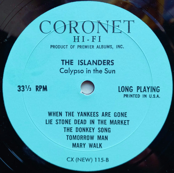 Harry Belafonte / The Islanders (6) : Harry Belafonte Sings Five Early Songs / Calypso In The Sun (LP, Mono, RE)