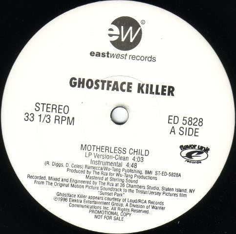 Ghostface Killah : Motherless Child (12", Promo)