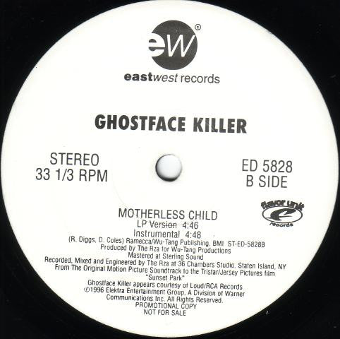 Ghostface Killah : Motherless Child (12", Promo)