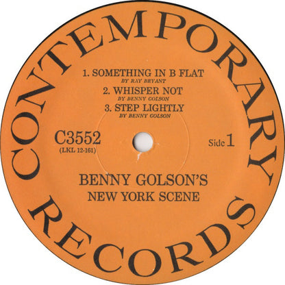 Benny Golson : Benny Golson's New York Scene (LP, Album, Mono, RE)