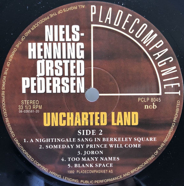 Niels-Henning Ørsted Pedersen : Uncharted Land (LP, Album)