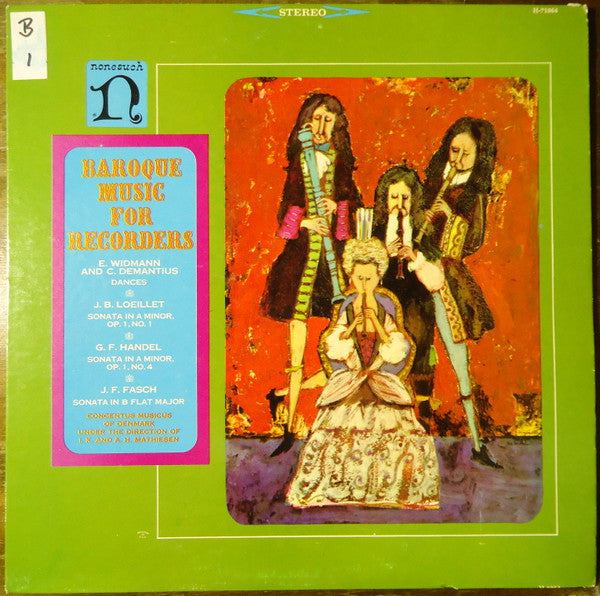 Concentus Musicus Of Denmark Under The Direction Of Irmgard Knopf Mathiesen And Aksel H. Mathiesen : Baroque Music For Recorders (LP, RE)