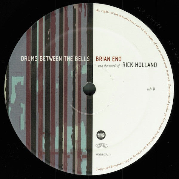 Brian Eno And The Words Of Rick Holland : Drums Between The Bells (2xLP, Album)