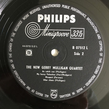 The New Gerry Mulligan Quartet : News From Blueport (LP, Album, Mono)