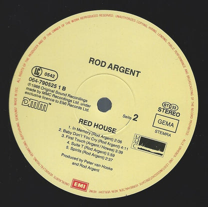 Rod Argent : Red House (LP, Album)