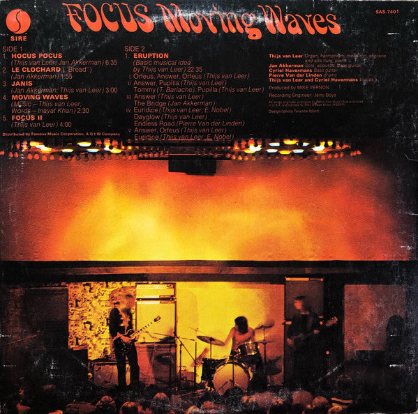 Focus (2) : Moving Waves (LP, Album, Scr)