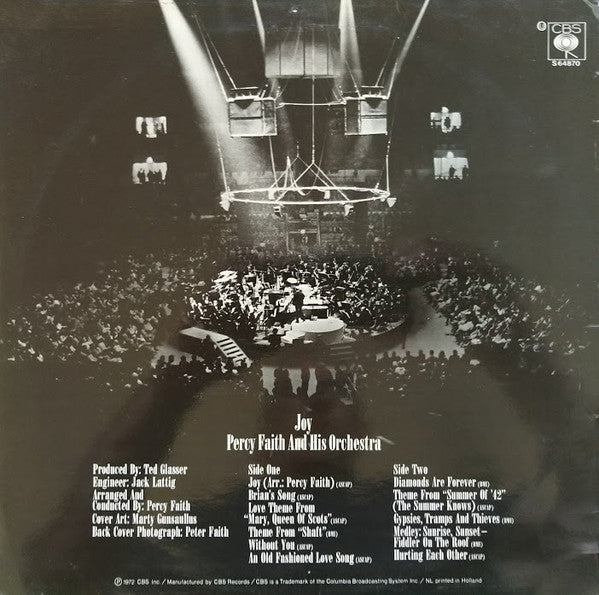 Percy Faith & His Orchestra : Joy (LP, Album)