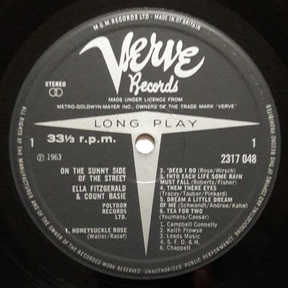 Ella Fitzgerald & Count Basie : On The Sunny Side Of The Street (LP, Album, RE)