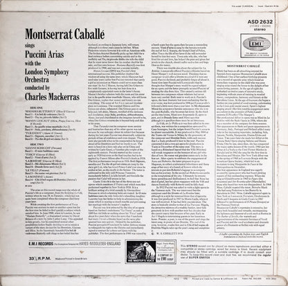 Giacomo Puccini - Montserrat Caballé, London Symphony Orchestra, Sir Charles Mackerras : Puccini Arias (LP, Comp)