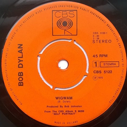 Bob Dylan : Wigwam / Copper Kettle (7")