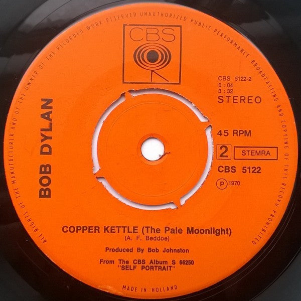 Bob Dylan : Wigwam / Copper Kettle (7")