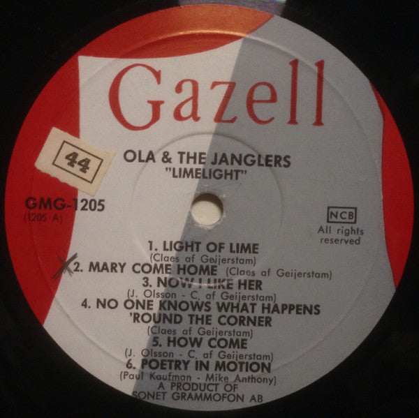 Ola & The Janglers : Lime Light (LP, Album, Mono)